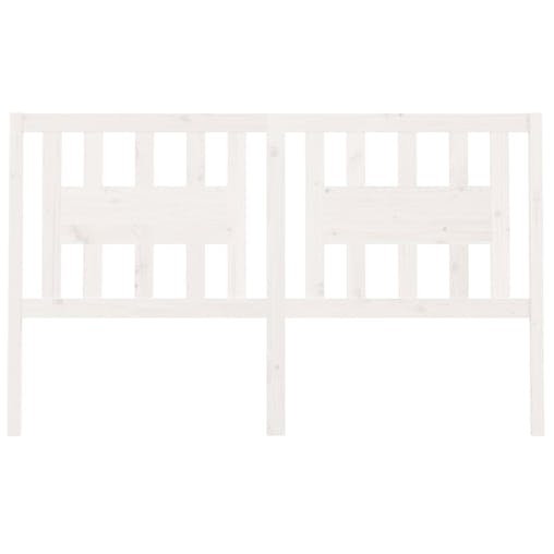 NNEVL Headboard White 186x4x100 cm Solid Wood Pine