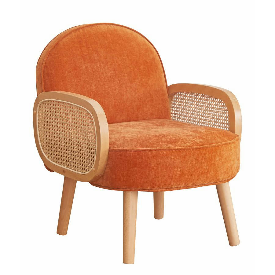 DORIS - Fauteuil design en tissu orange