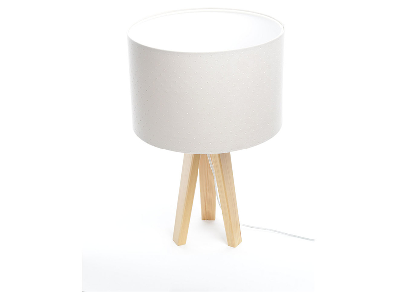 Lampa stołowa Jasmine bebe tkaninowa biała