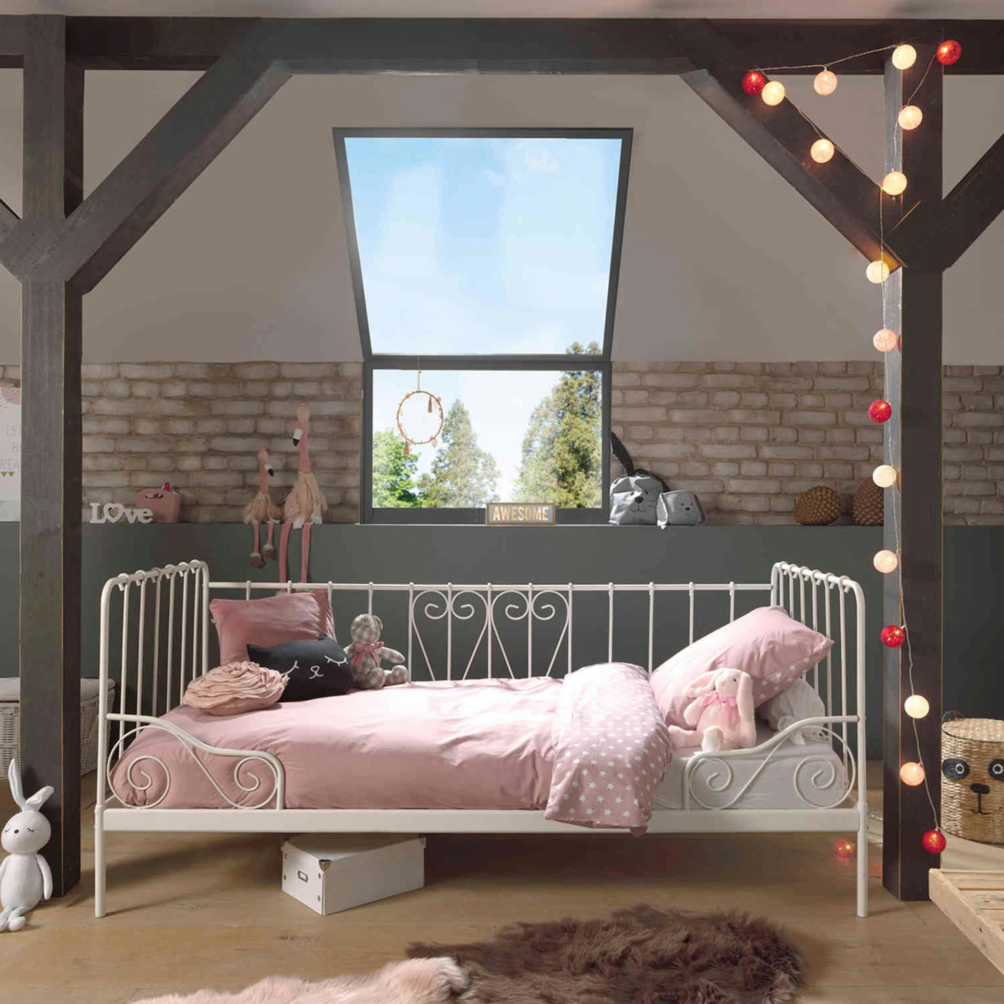 - Lit enfant en métal blanc 90x200