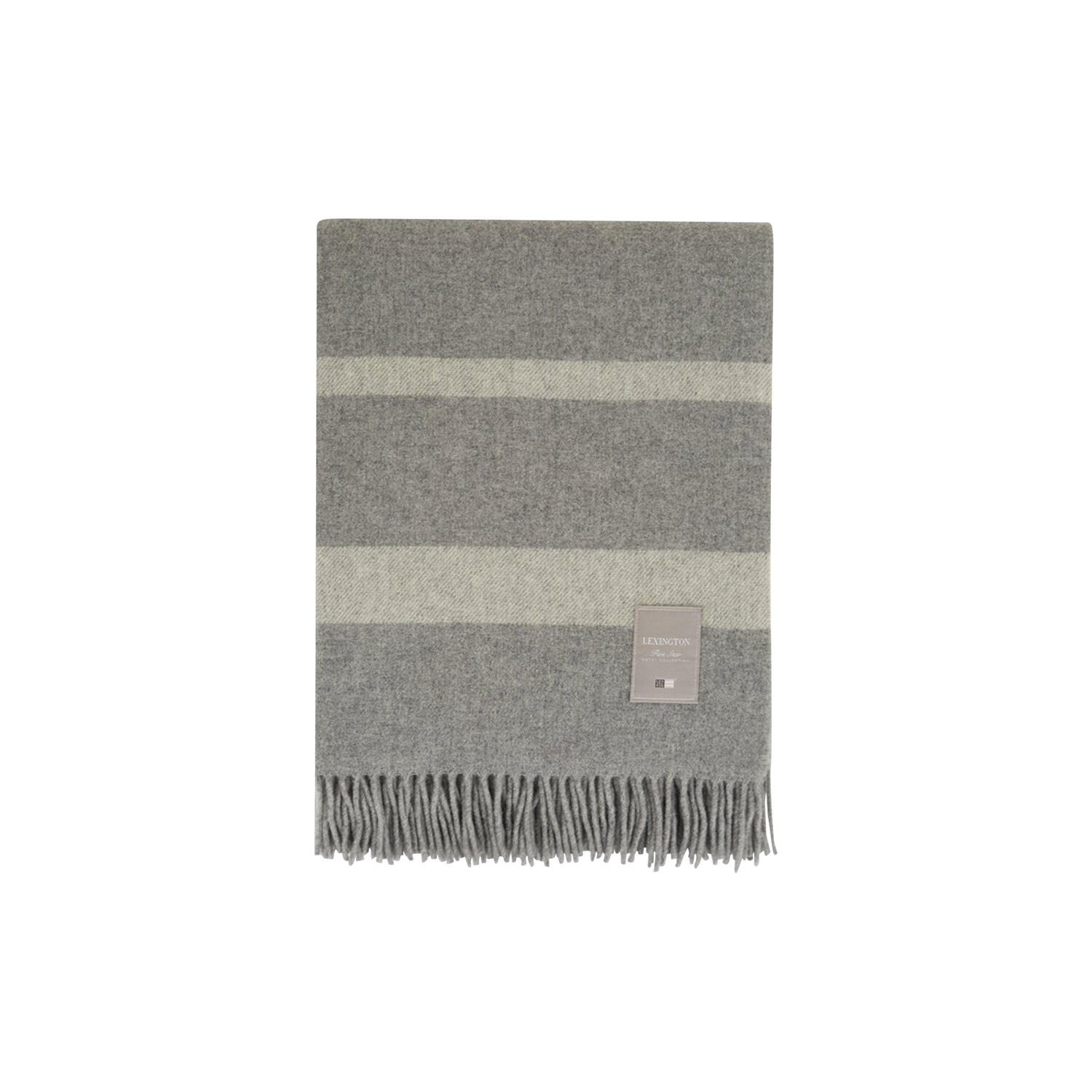 Hotel Wool Throw, gray/white