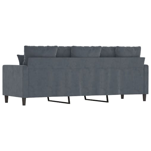 NNEVL 3-Seater Sofa Dark Grey 180 cm Velvet