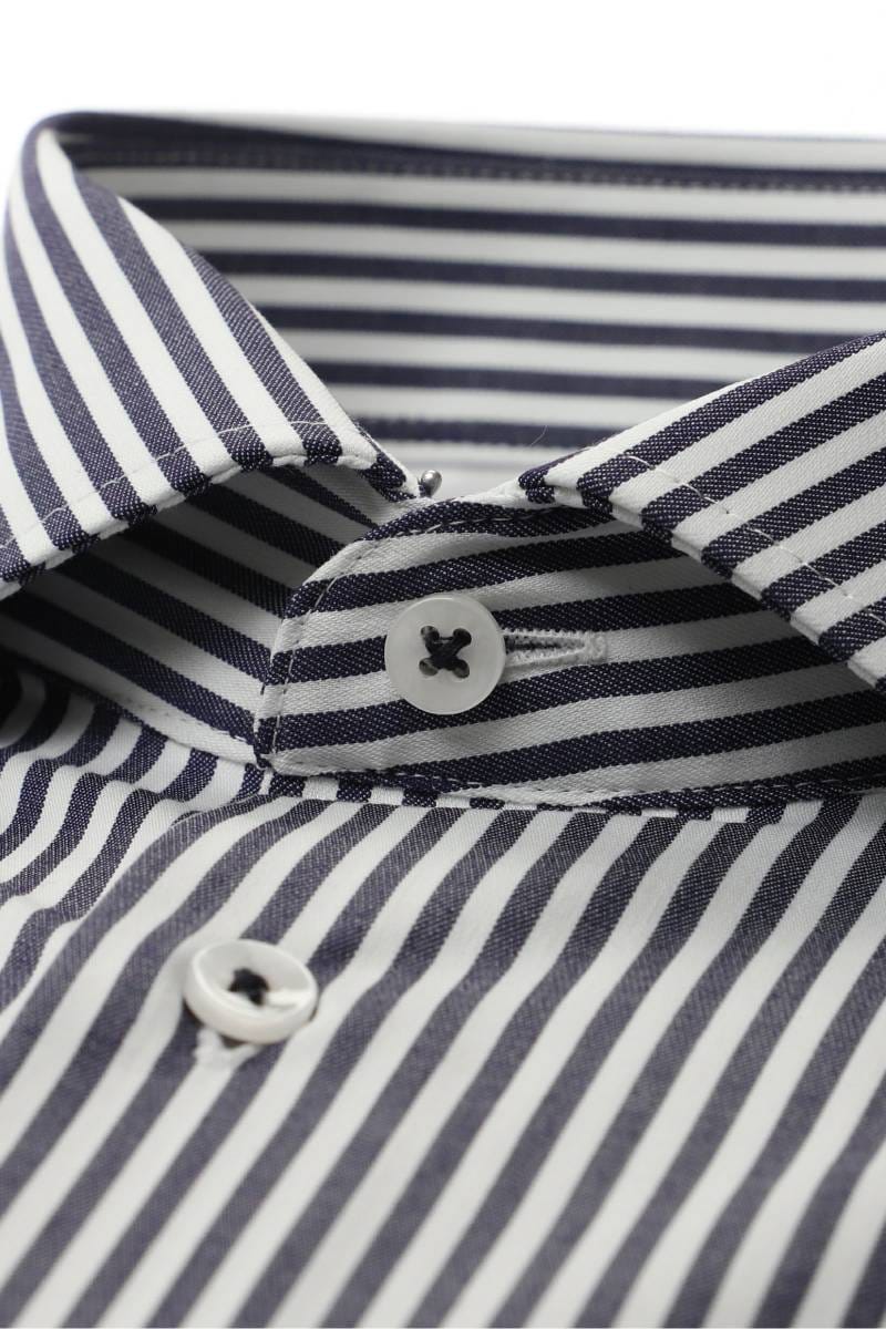 ETERNA Performance Slim Fit Hemd marine, Gestreift