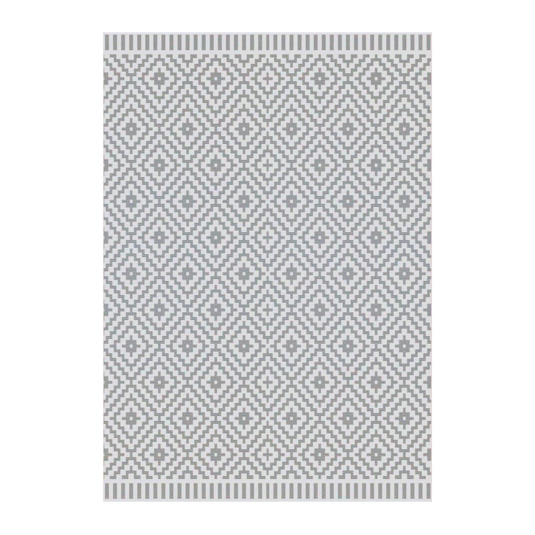 AFK Living vloerkleed Diamant - voor binnen en buiten - grijs - 160 x 230 cm