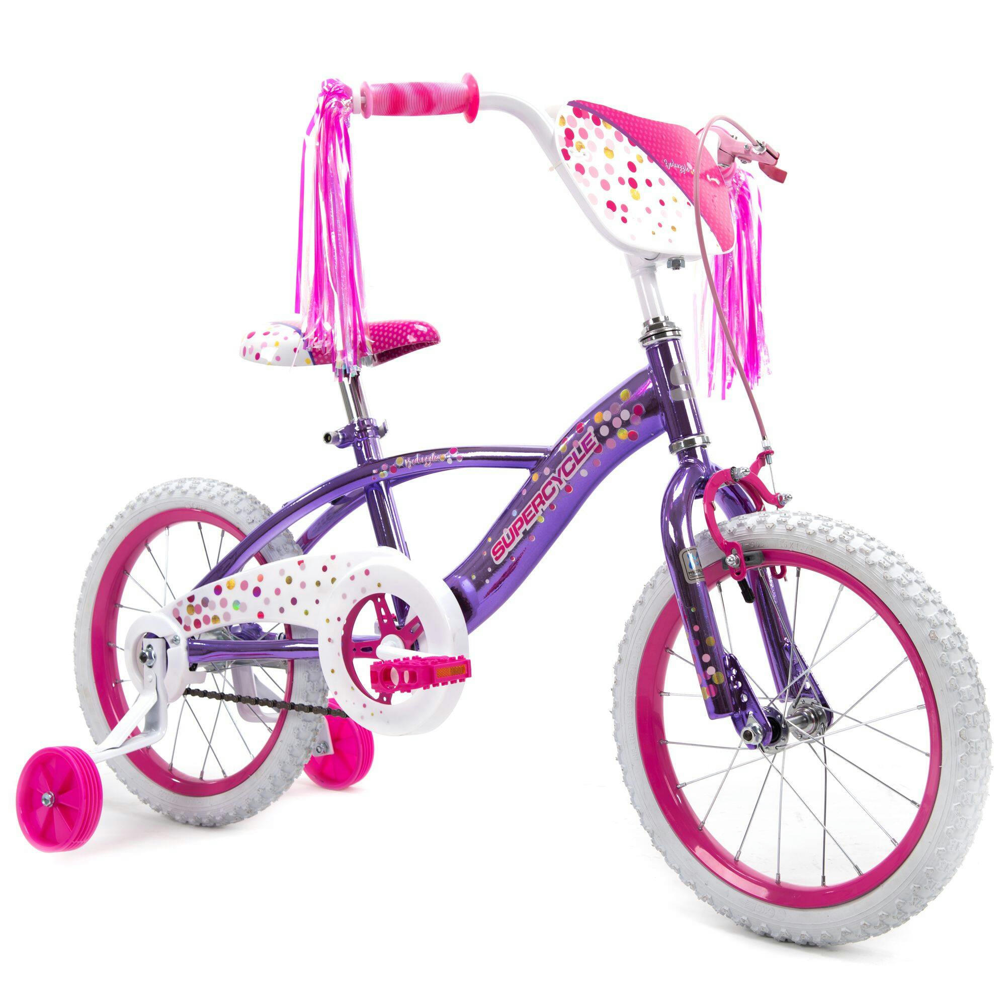 Supercycle Bedazzled Metaloid Kids' Bike, 16-in, Purple/Pink