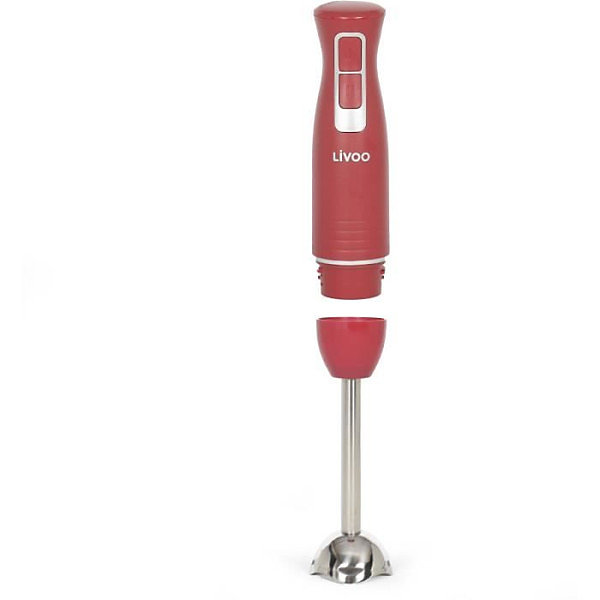 Mixeur Electriqueplongeant - LIVOO - DOP245R - 400W - 2 vitesses - Bol gradué 700 ml - 2 lames en acier inoxydable