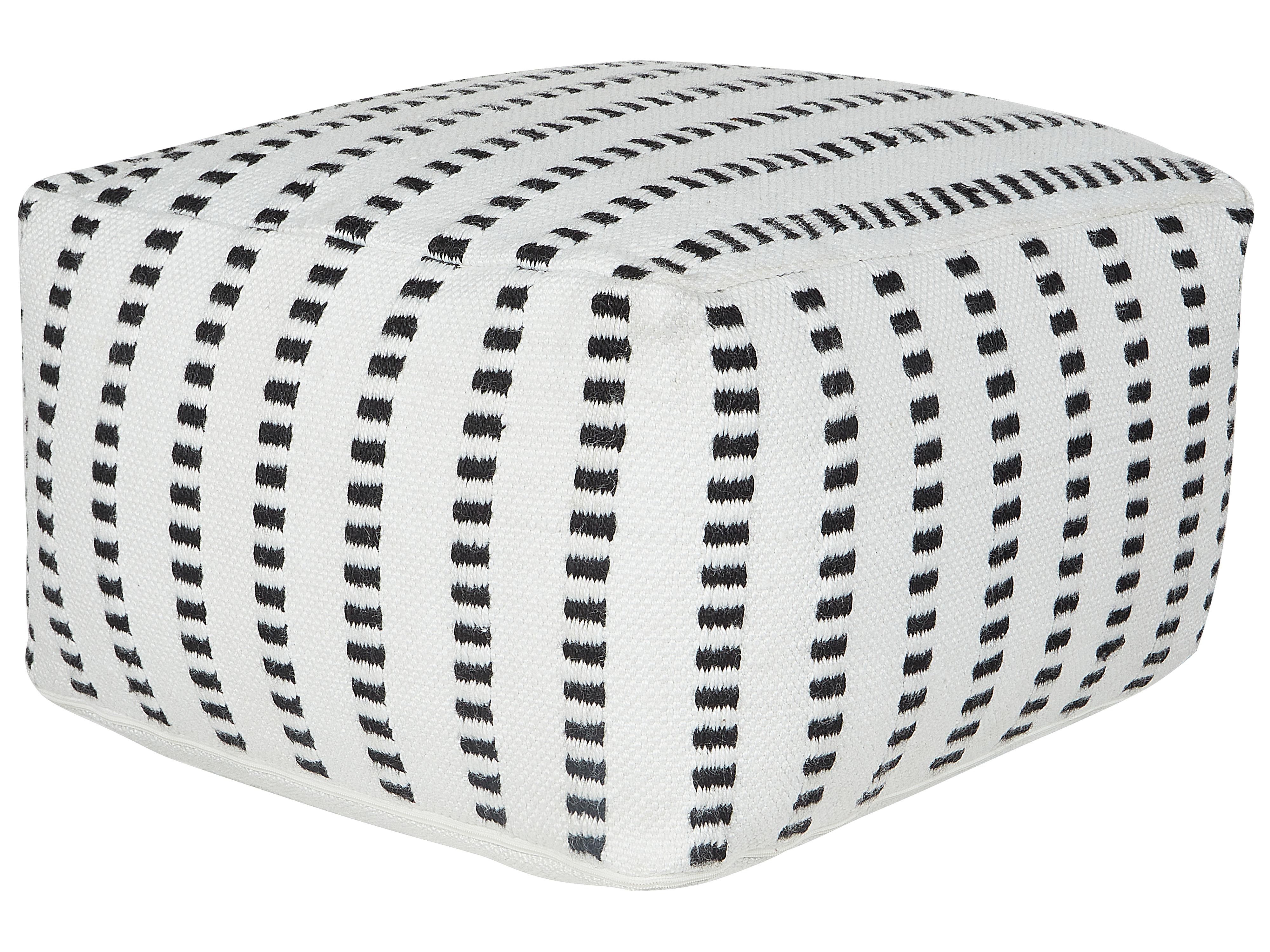 Pouffe GAJAN Fabric White