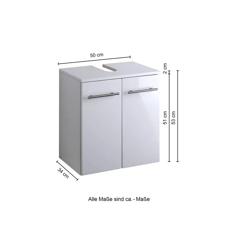 Wastafelonderkast Small 50cm - hoogglans wit