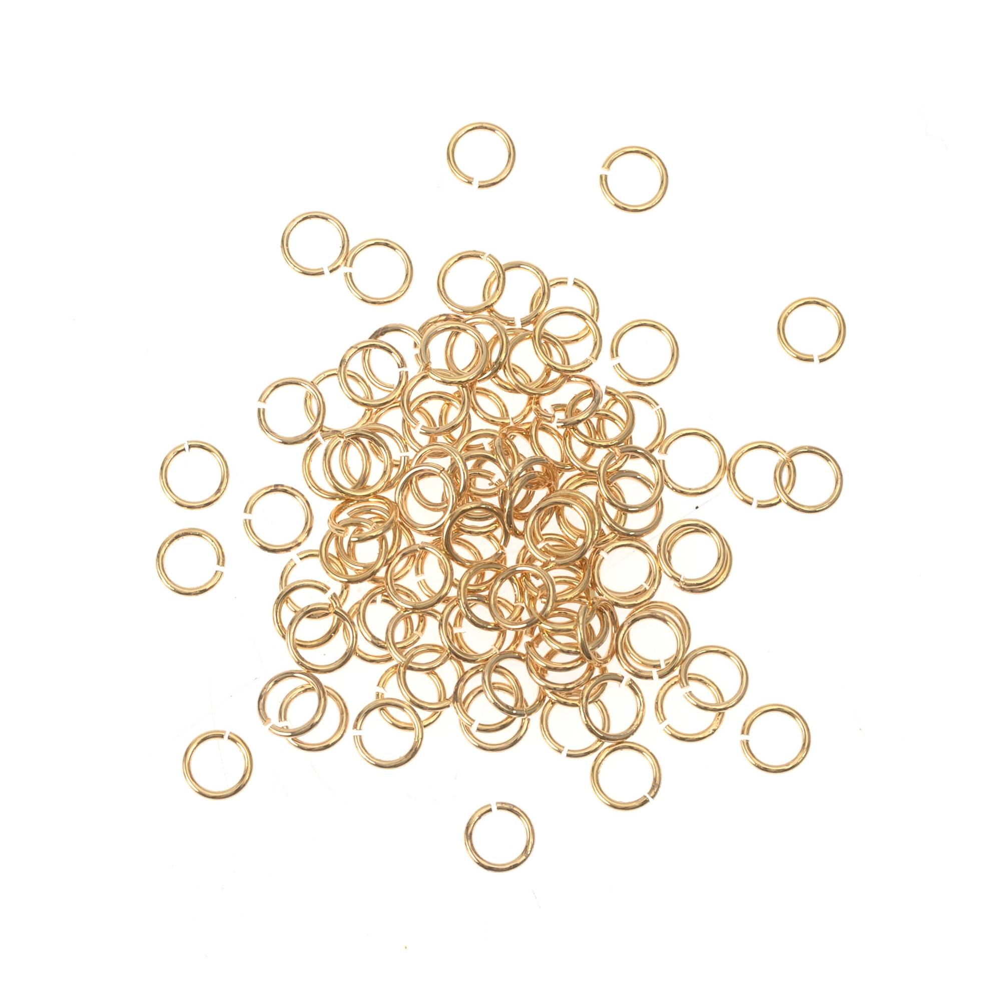Gold Plated Jump Rings 5mm 100 Pack