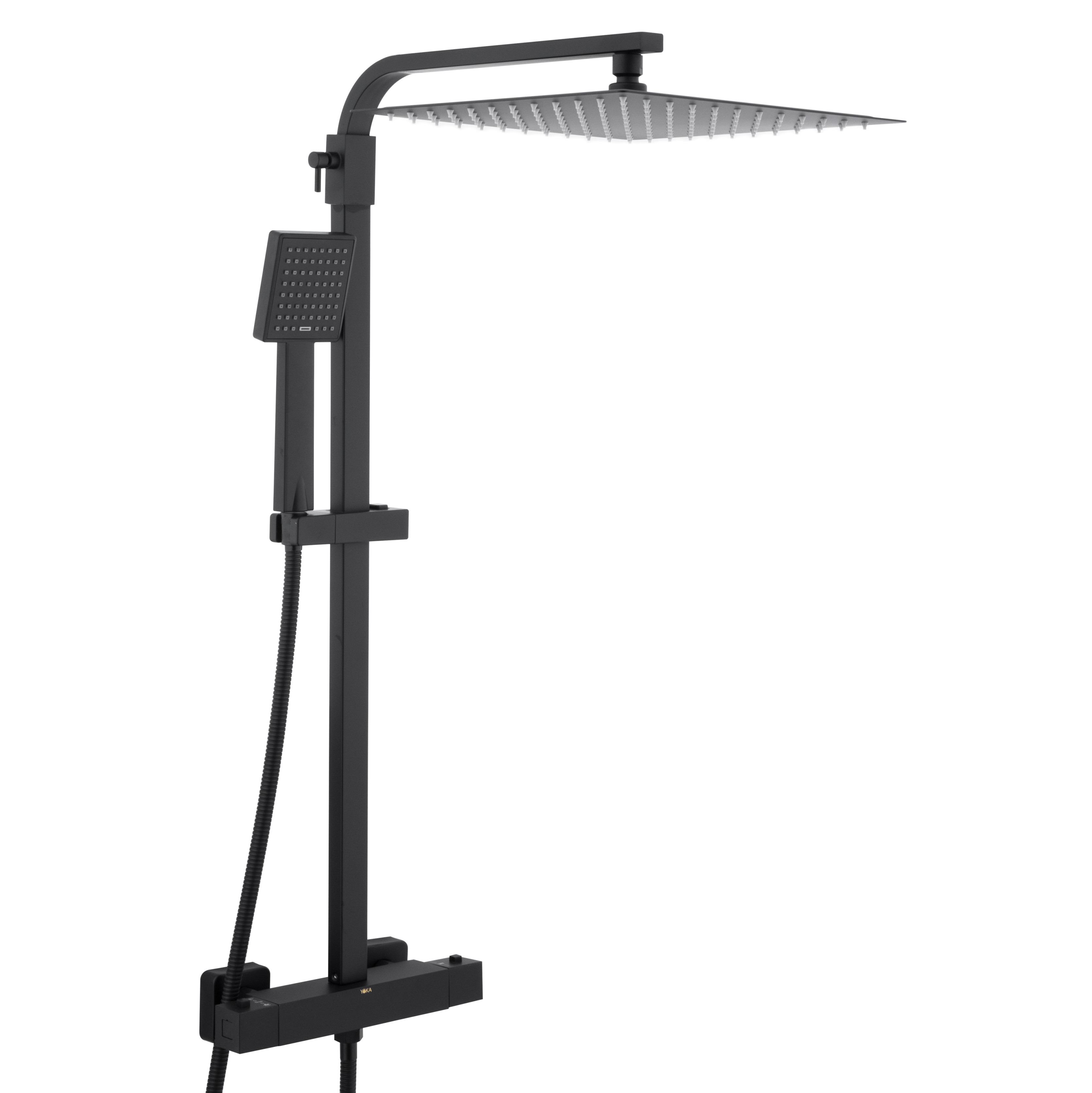Zestaw prysznicowy GOBA-THERM-30 termostat bateria deszczownica - YOKA HOME