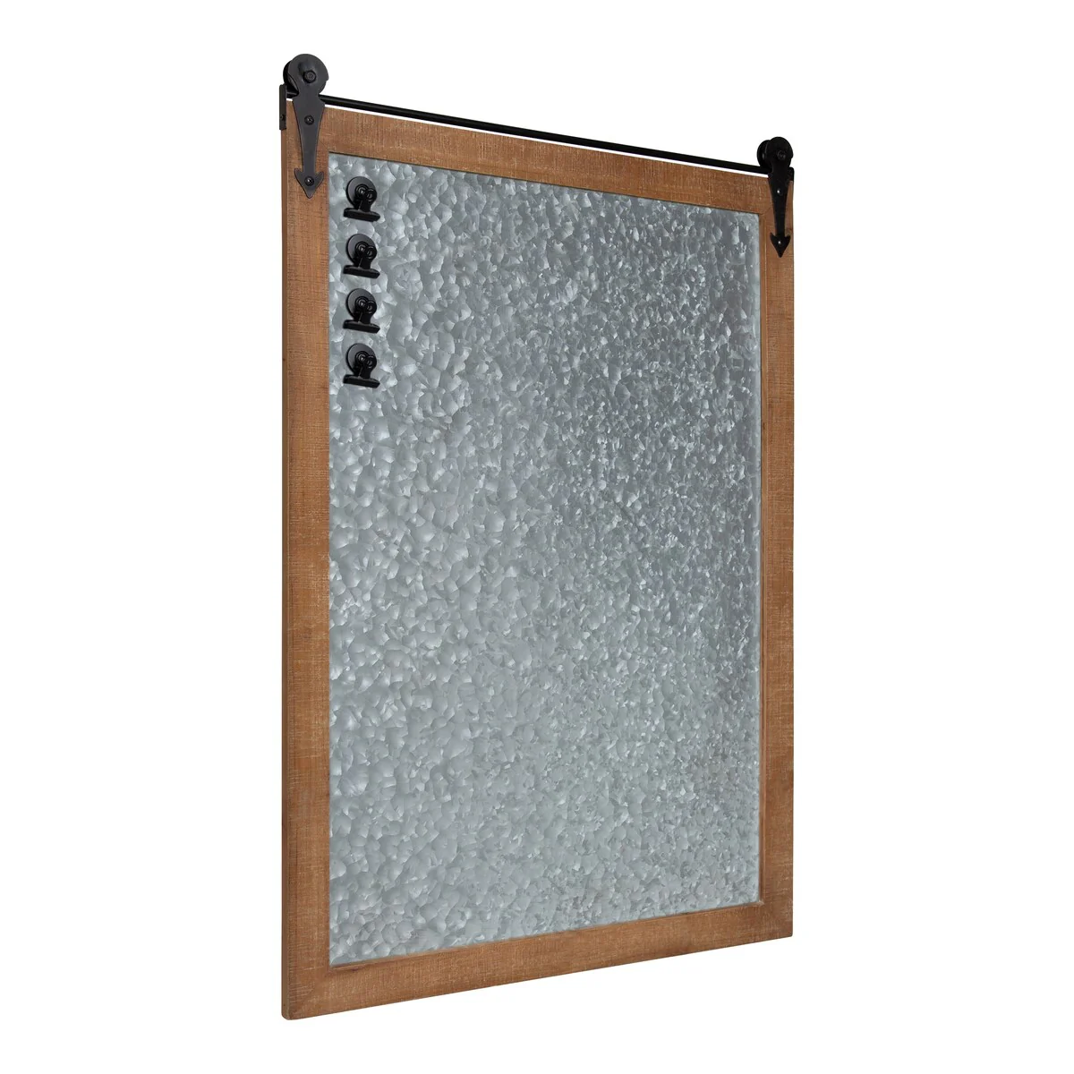 Kate and Laurel Cates Barn Door Wood Framed Magnet Board