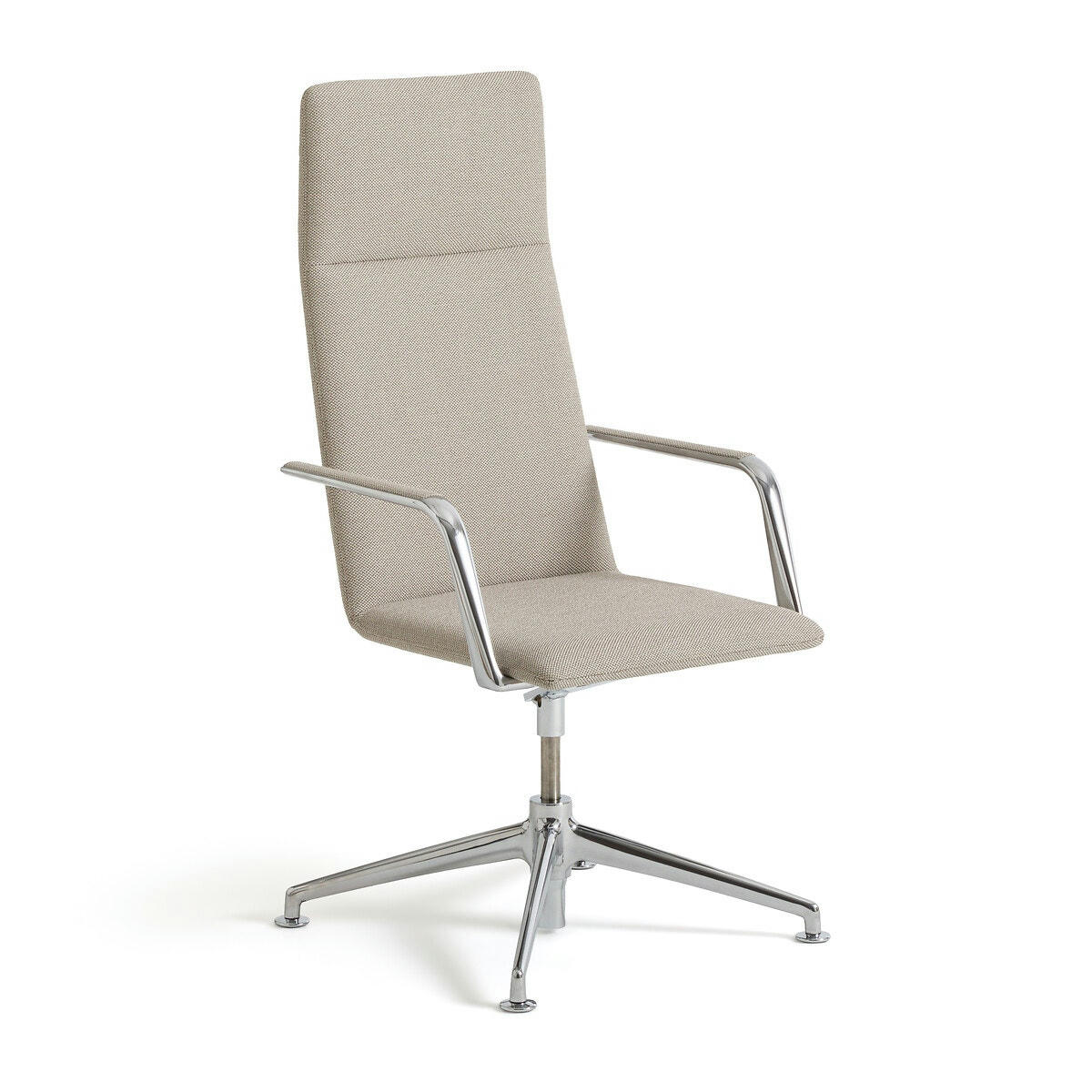 Fauteuil bureau aluminium et inserts laine, Torino