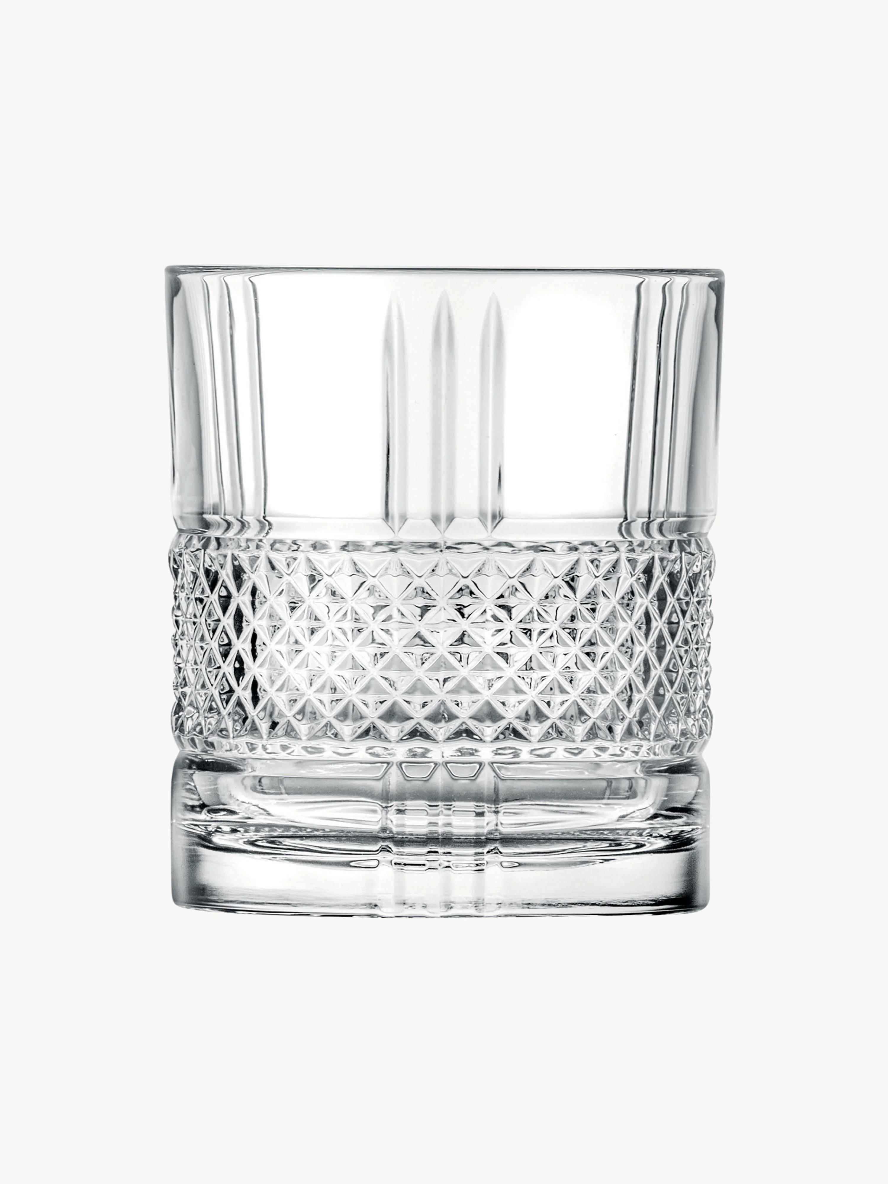 Kristall-Whiskygläser Brillante mit Reliefmuster, 6er-Set
