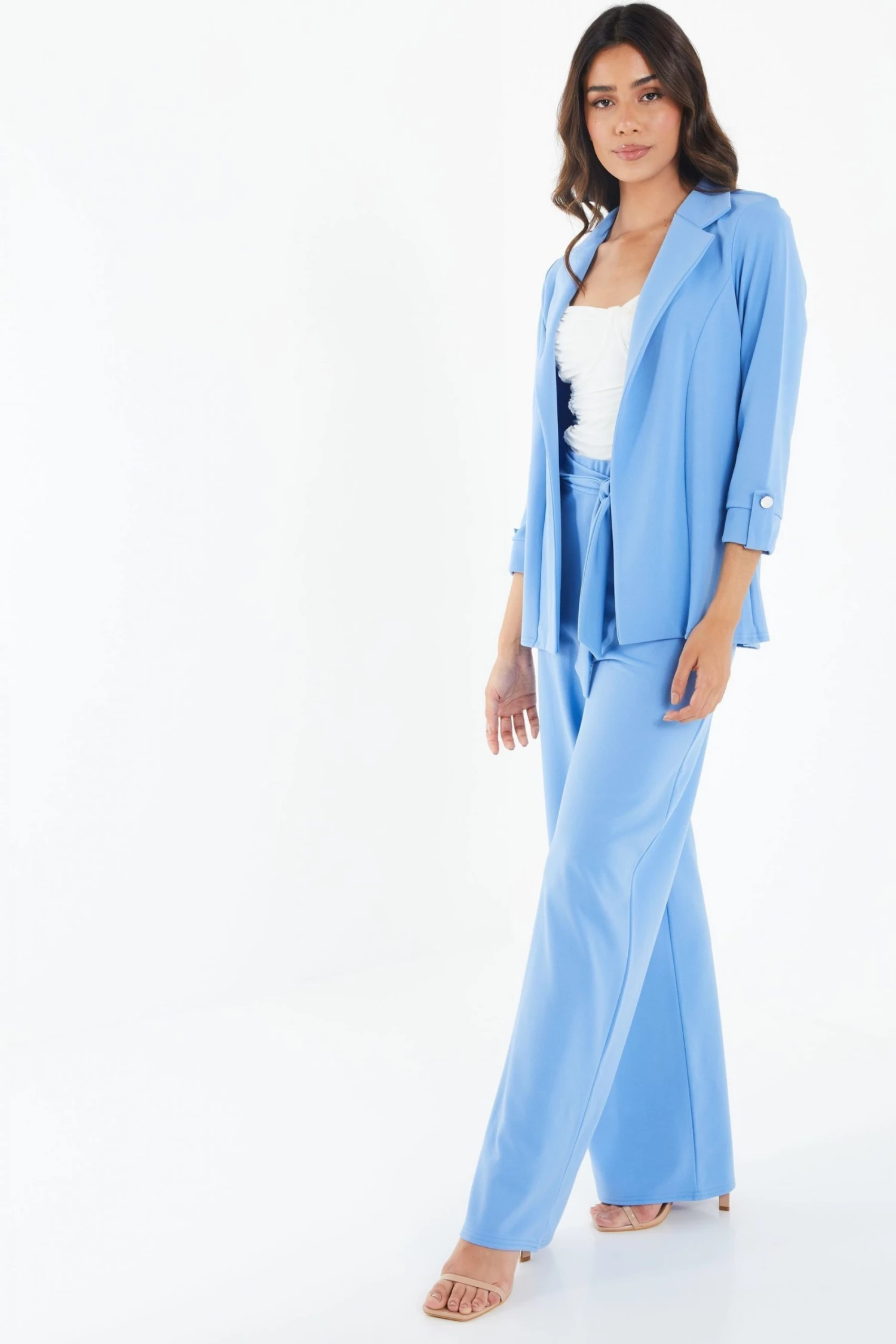 Quiz Blue 3/4 Sleeve Blazer