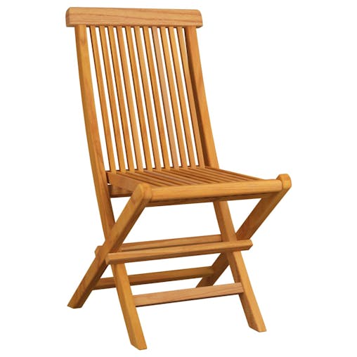 NNEVL Folding Garden Chairs 6 pcs Solid Teak Wood
