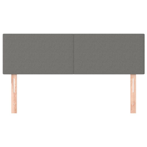 NNEVL Headboards 2 pcs Dark Grey 72x5x78/88 cm Fabric