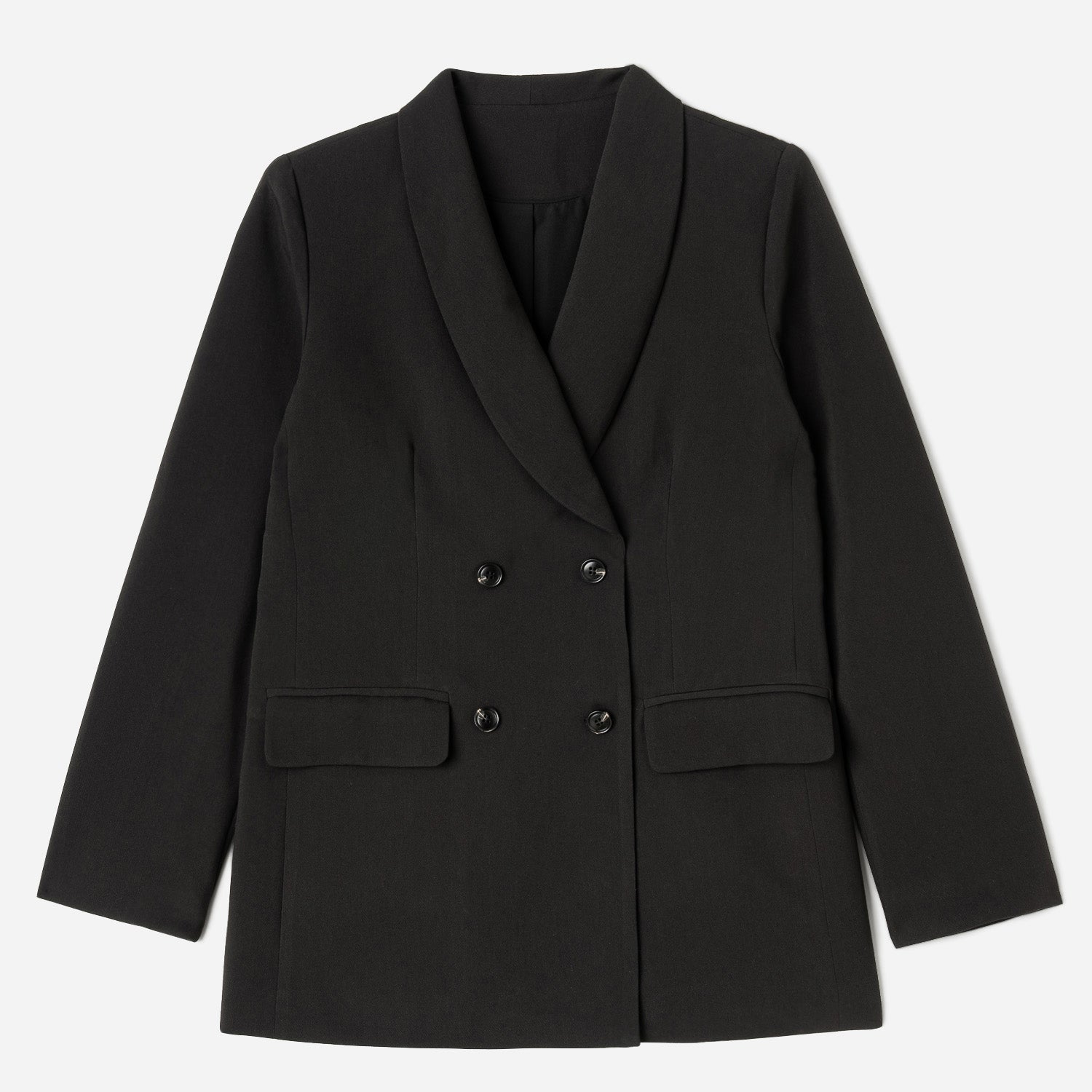 Veste de costume TEXTO noire boutonnage croisé