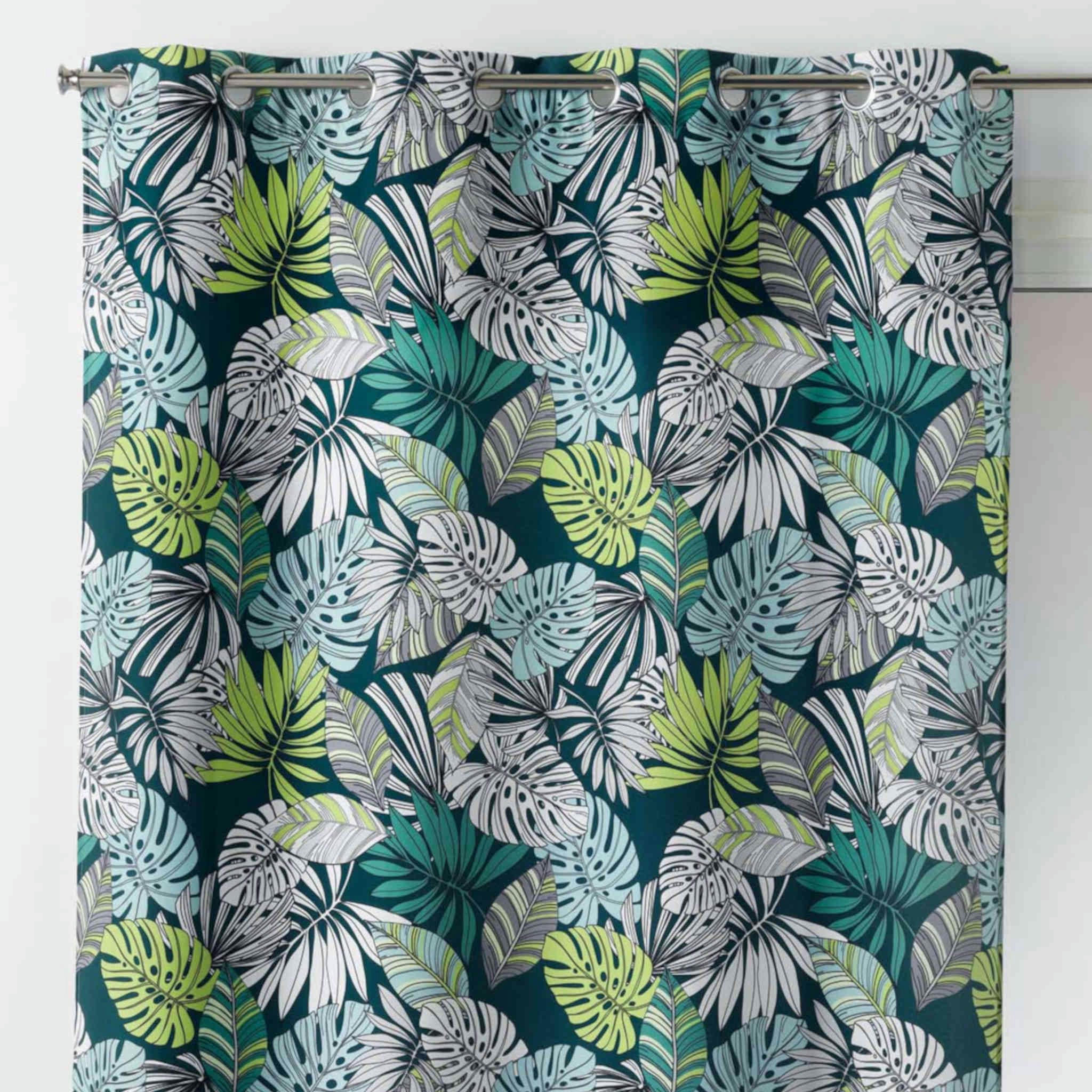 CAP NATURE - Rideau à oeillets vert 140x260cm