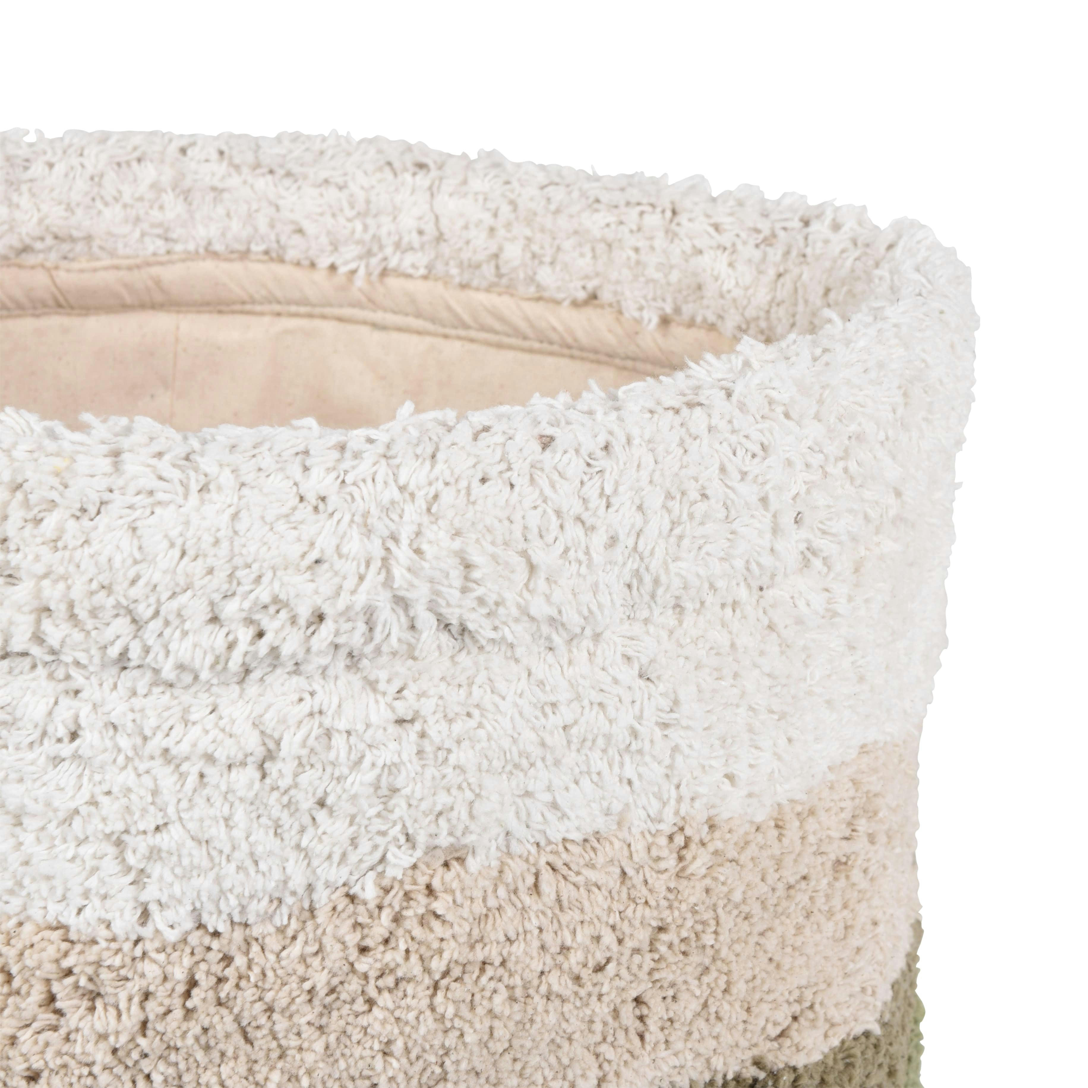 NIWA - Panier de rangement tricolore vert kaki