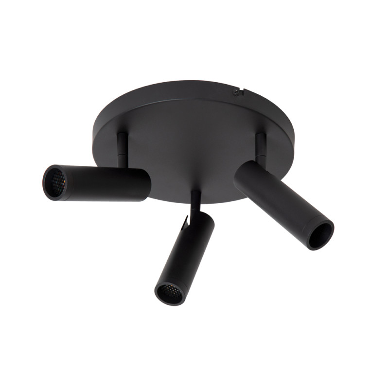 Spot Grado noir GU10 3 x 12 W LUCIDE