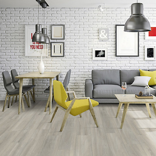 Lame vinyle Gerflor - Creation 40 rigid acoustic à clipser - Bostonian oak Beige - Paquet de 2 m²