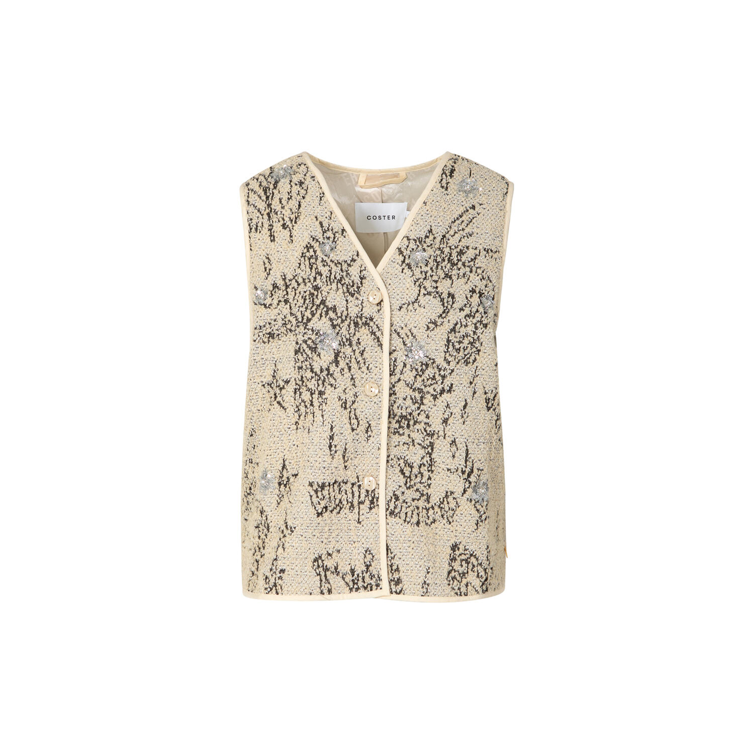 Sequins vest, grey sequins
