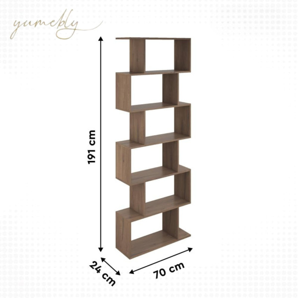 Regał BASIC – Dąb Bijoux | 70x191x24 cm