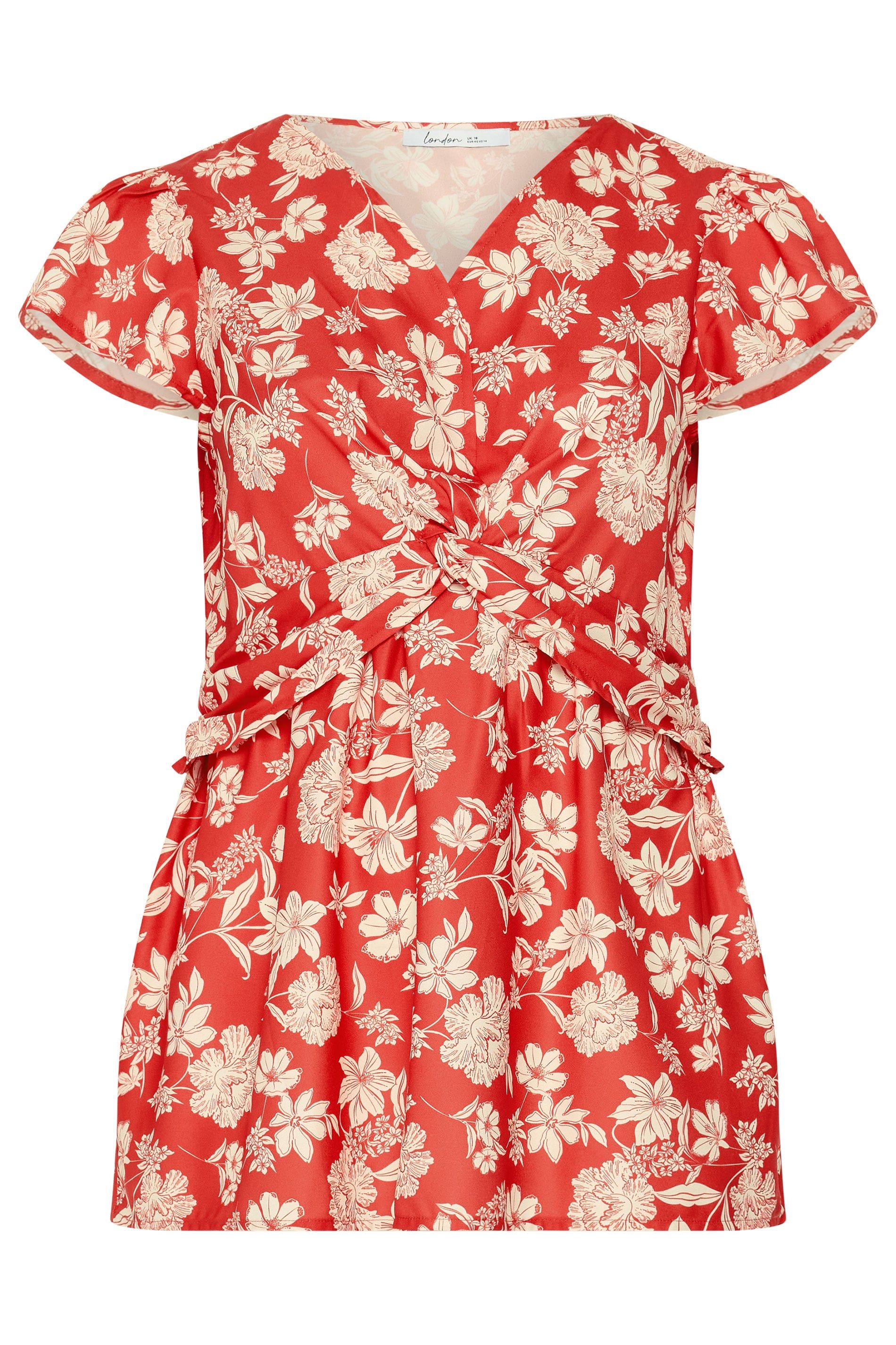 Yours Floral Twist Front Top