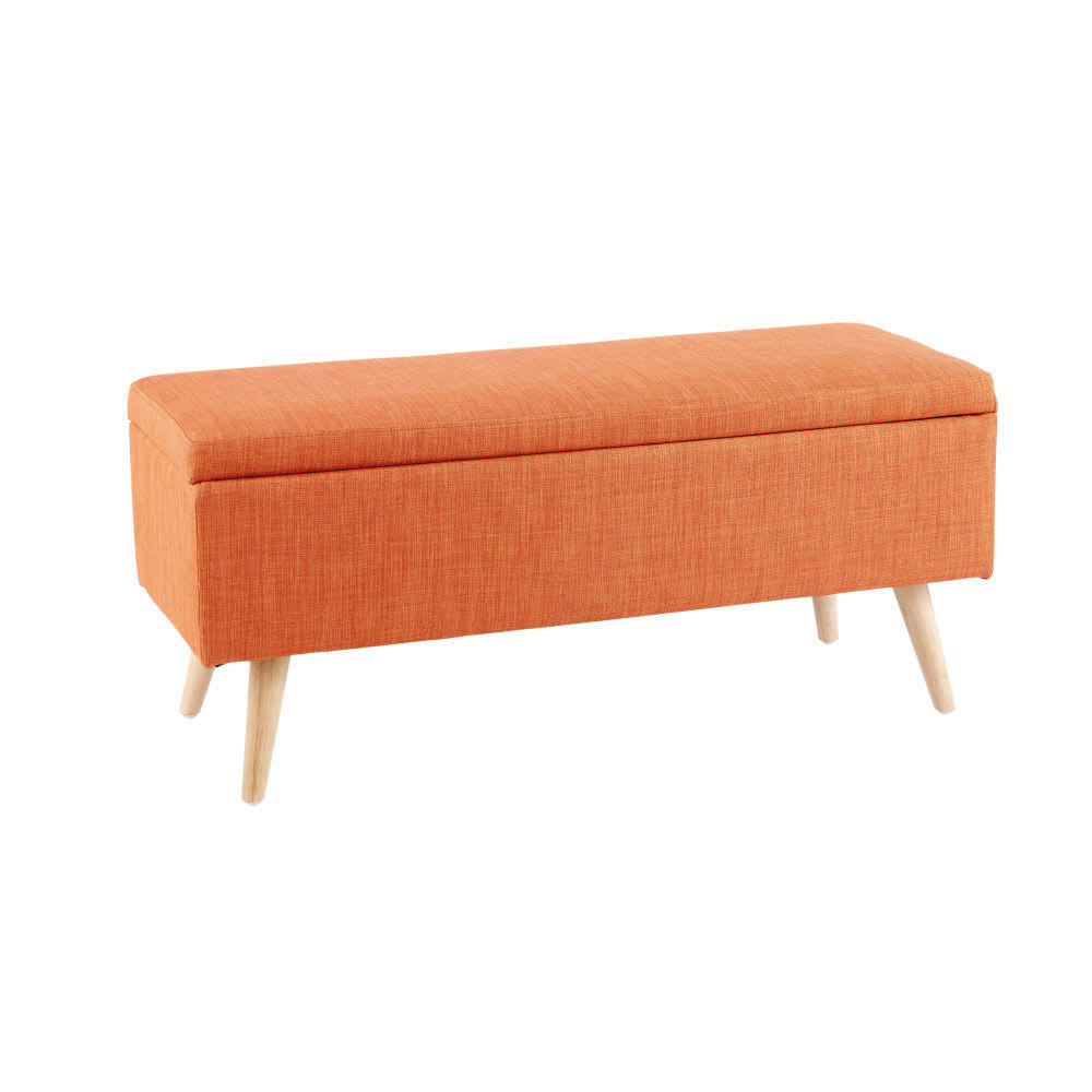 - Banquette coffre vintage orange