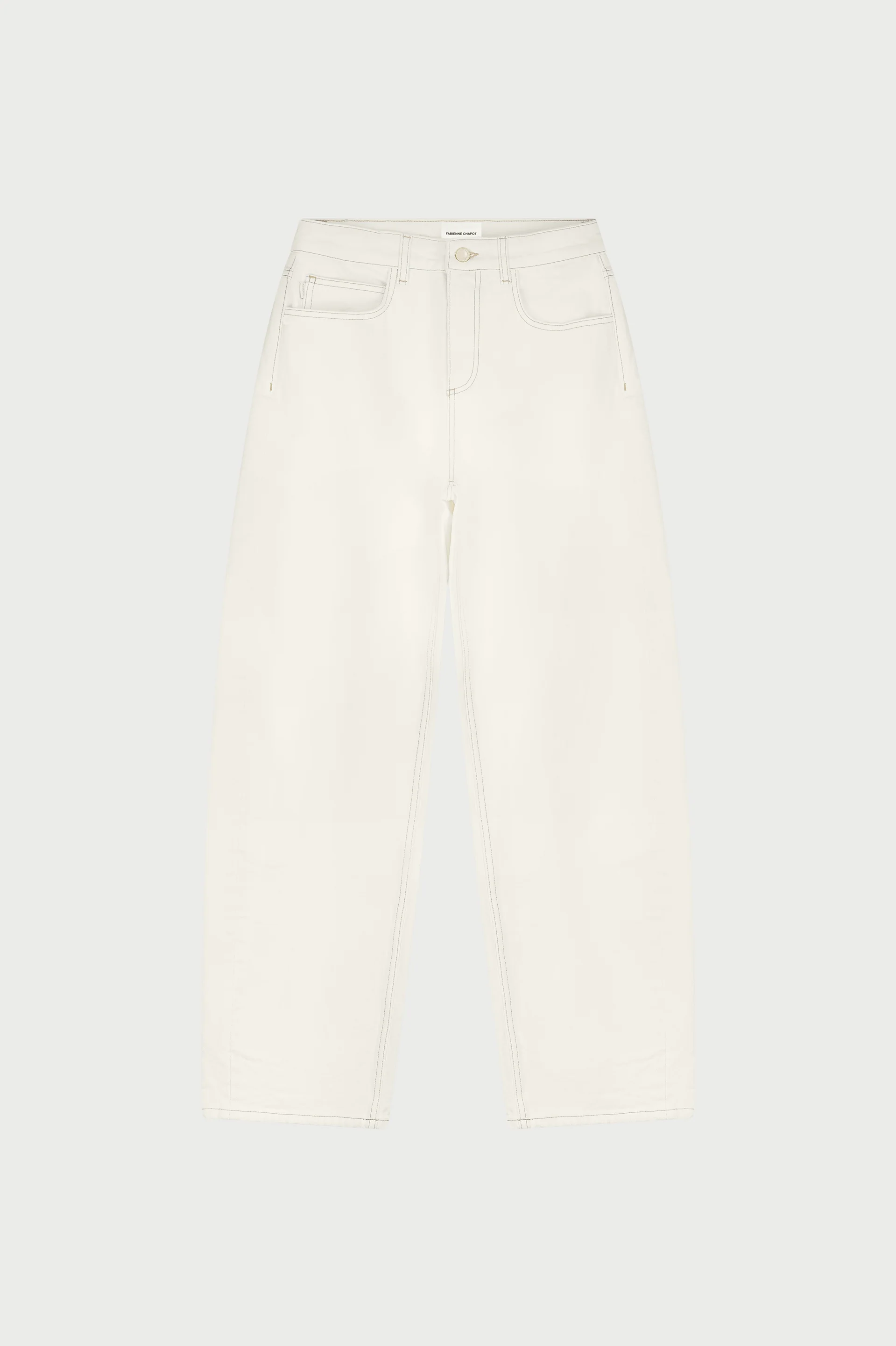 Betty Barrel Jeans | Cream White
