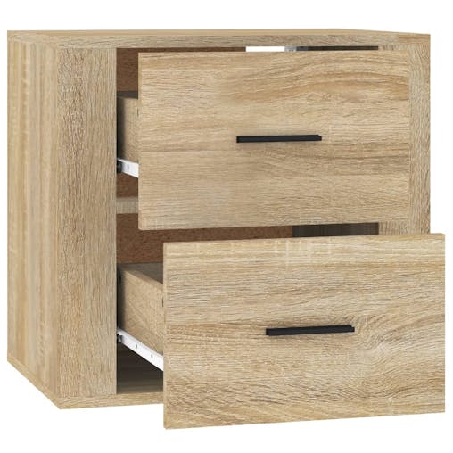 NNEVL Wall-mounted Bedside Cabinet Sonoma Oak 50x36x47 cm
