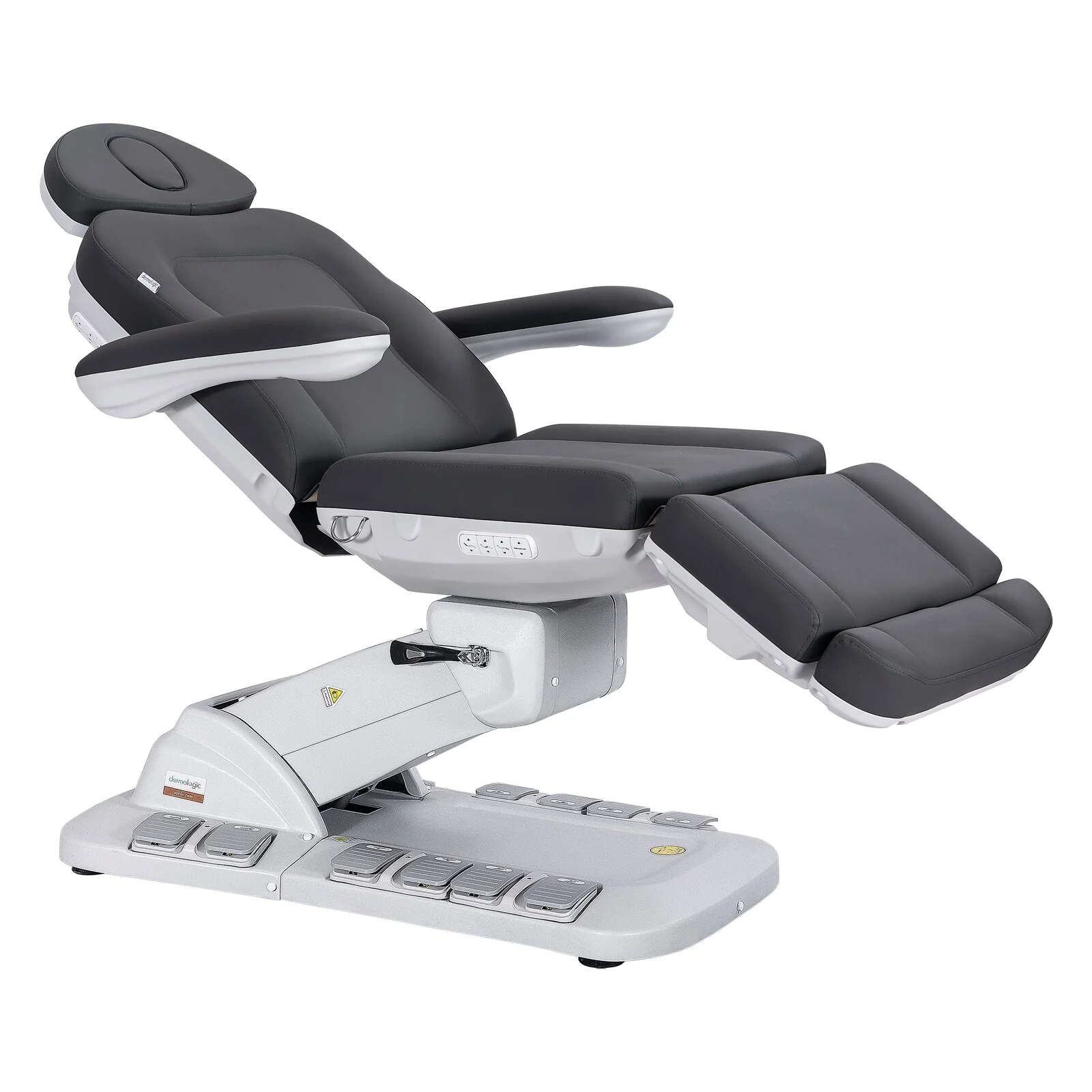 Gianna Electric Spa Treatment Table 4 Motors Massage Bed with Foot Pedals, Dark Grey - N/A