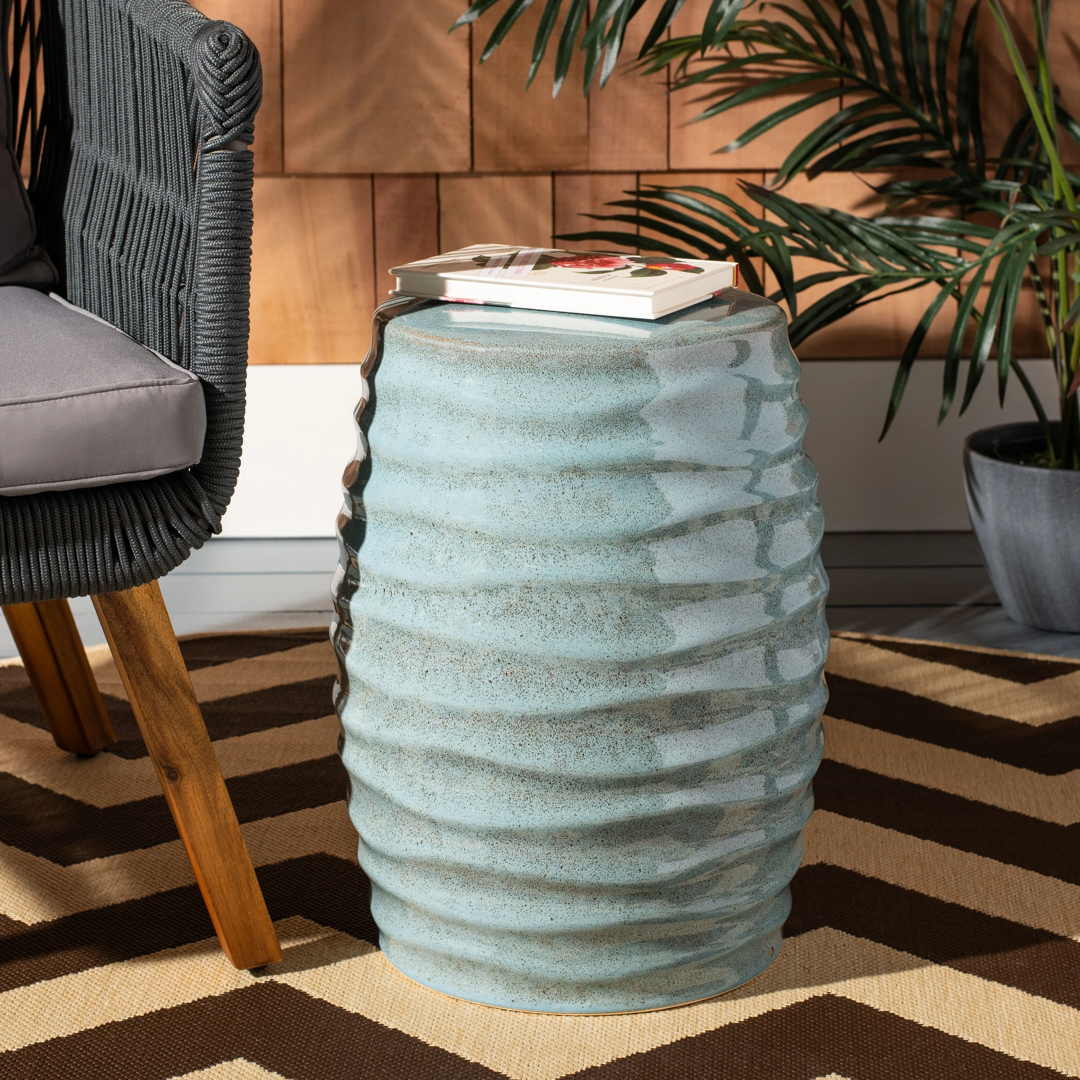 SAFAVIEH Tabitha Indoor / Outdoor Ceramic Decorative Garden Stool