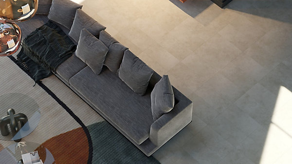 GAMME PRO - DALLE CLIPSABLE TRÈS HAUTE RéSISTANCE AVEC SOUS-COUCHE INTEGREE. CIMENT BEIGE-Pack T5 (66m²)