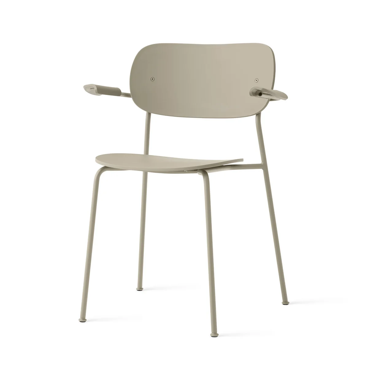 Audo - Co Dining Plastic Outdoor Armlehnstuhl, oliv
