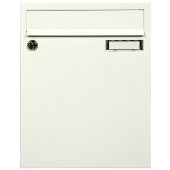 Briefkasten »Sonate«, eckig, Stahl/Aluminium, weiß