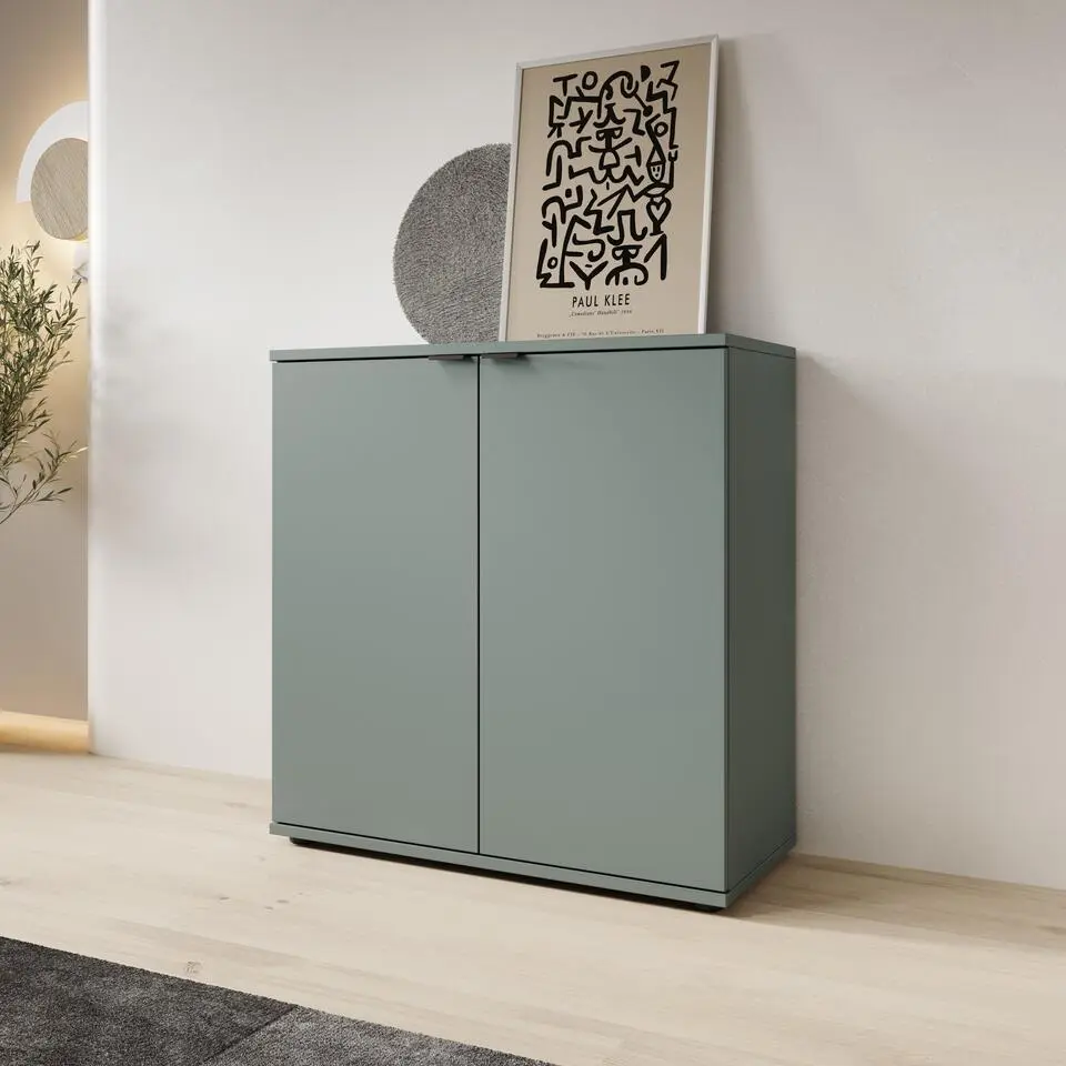 Meubella - Galeno - Dressoir - Groen - 80x34x82 cm