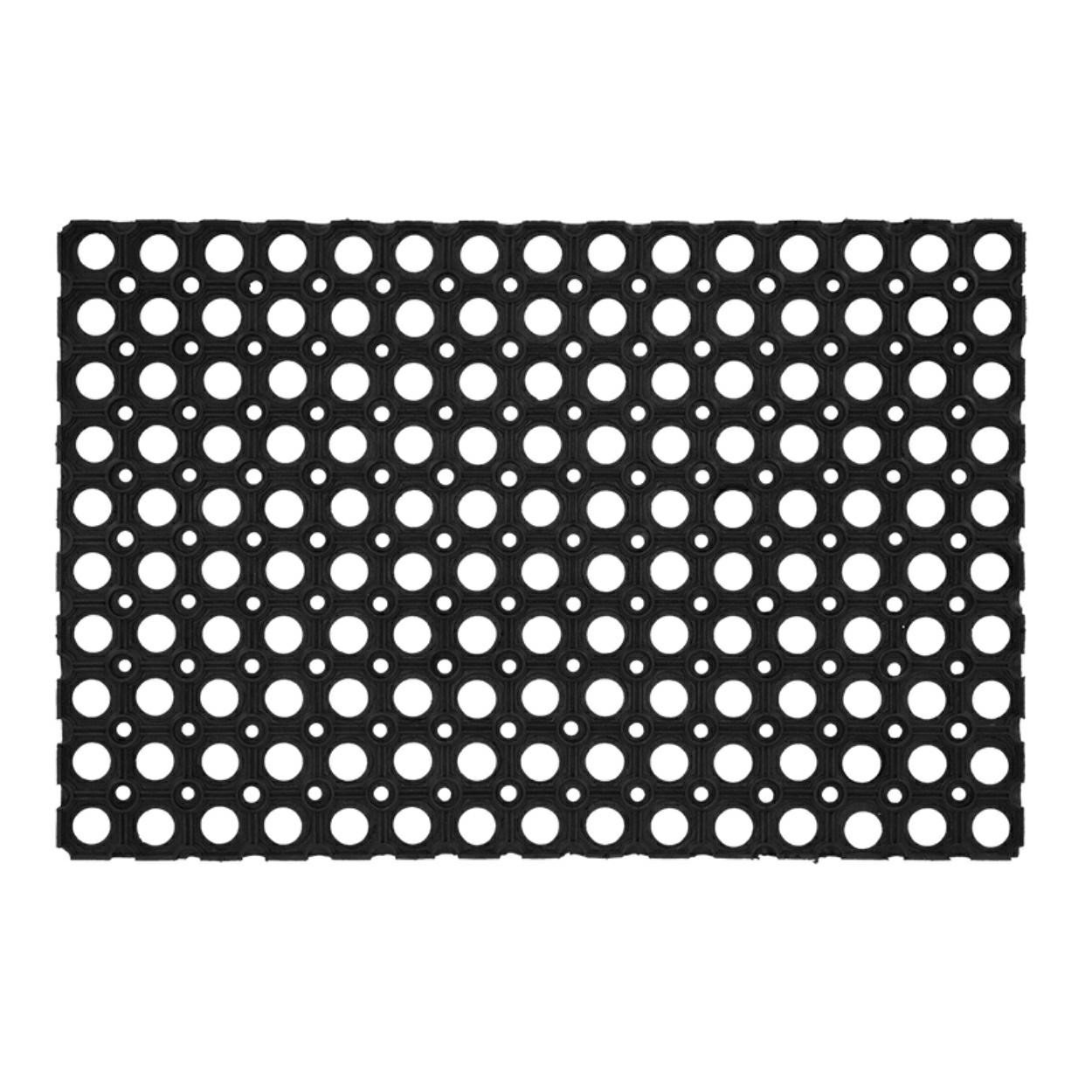 Wycieraczka do butów gumowa czarna 60x40 cm pod drzwi prostokątna