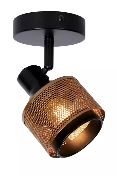 Lampa sufitowa czarno-złota-odcienie złota RAFA 1xE14x40W Lucide