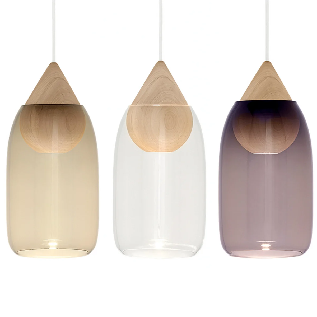 Mater - Liuku Pendelleuchte Drop, Erle / smoked