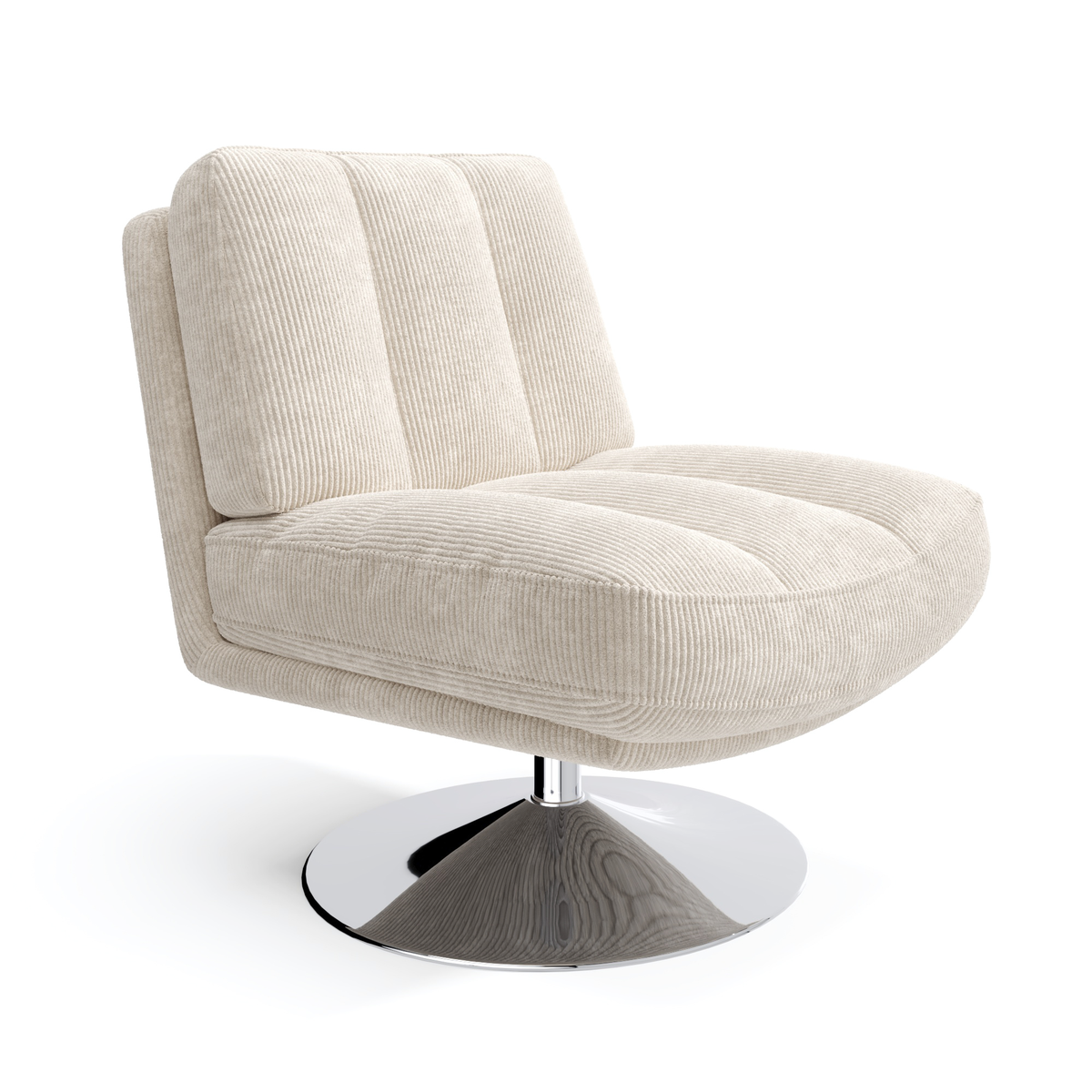 Sia Home - Fauteuil TIMELESS - Corduroy - Ecru - 60.11 CENTIMETERScm