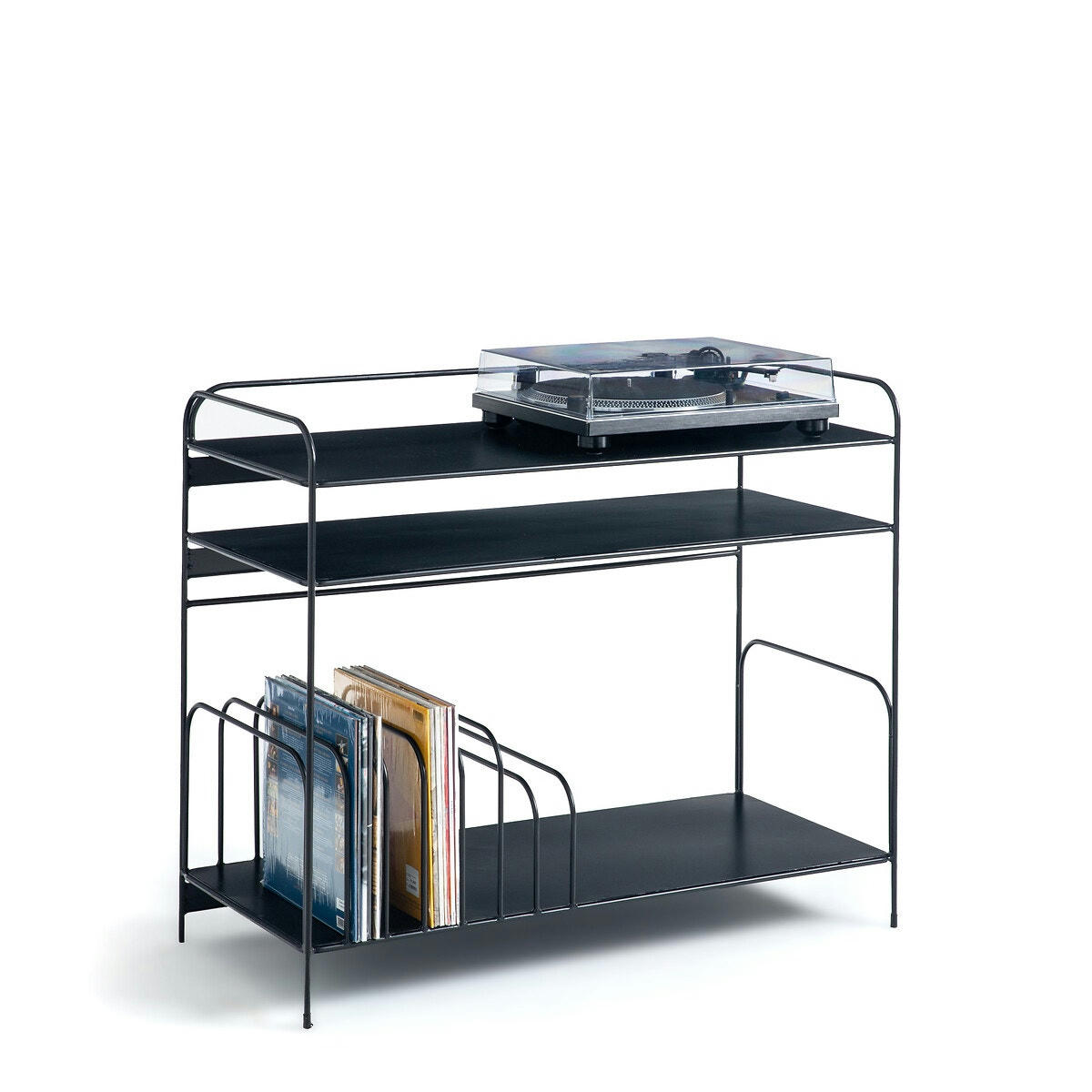 Meuble vinyles métal acier, Hiba