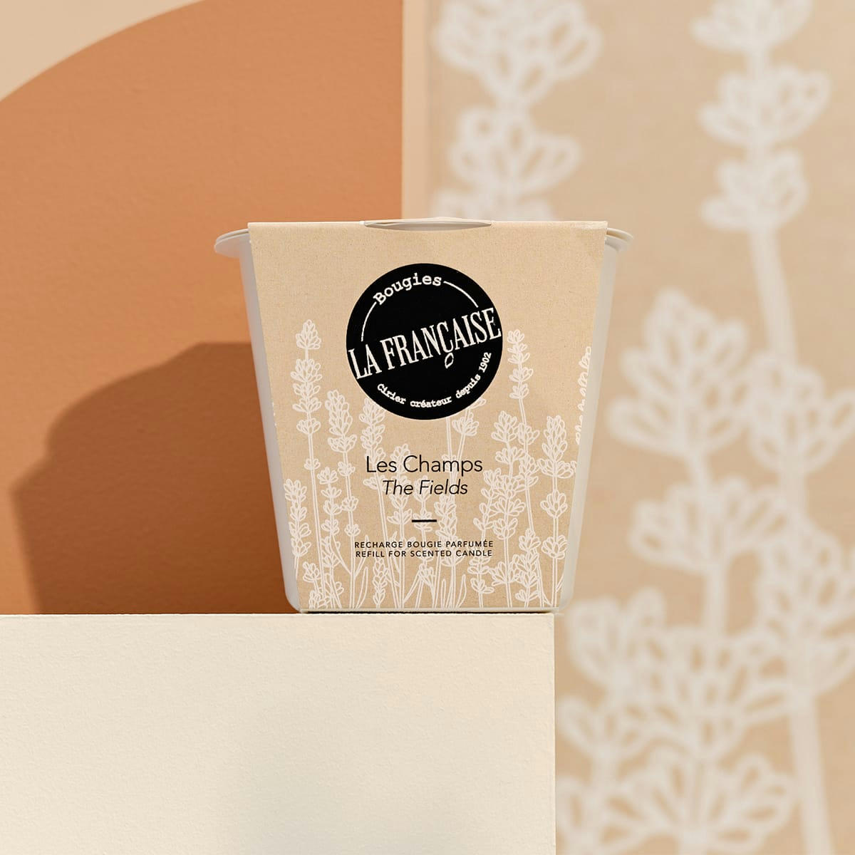 - Recharge bougie parfumée cire végétale Les Champs