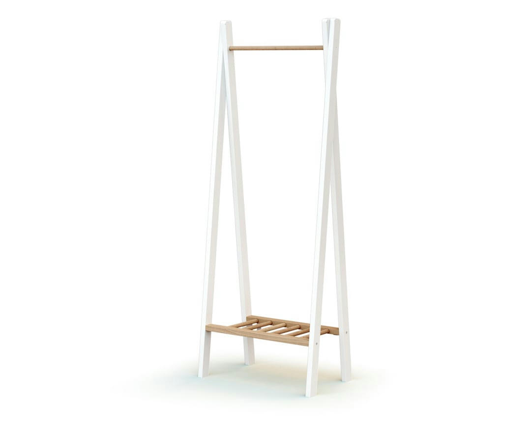 ESSENTIEL - Portant à vêtements blanc et hêtre brut