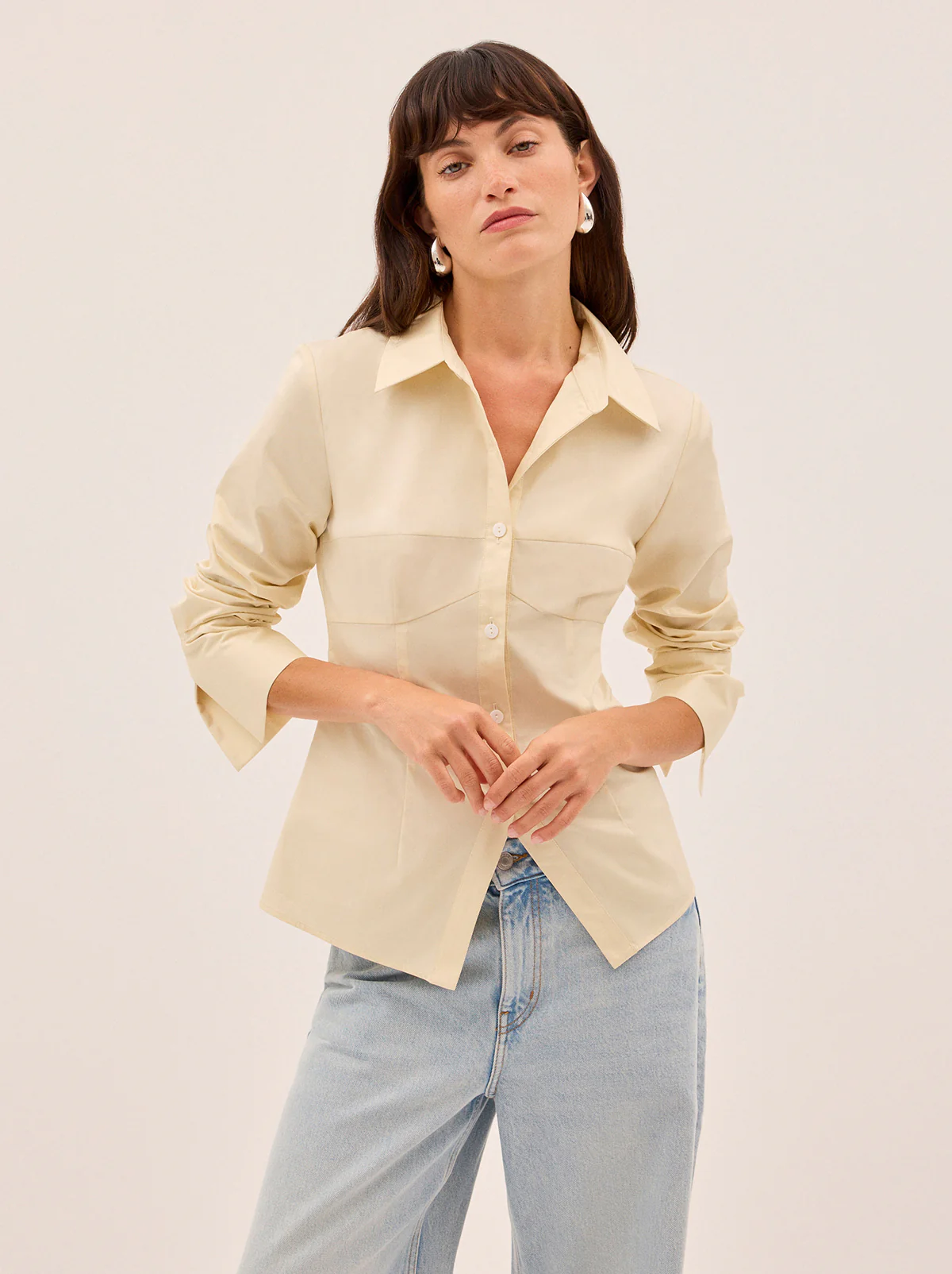 Jesse Vanilla Cotton Shirt