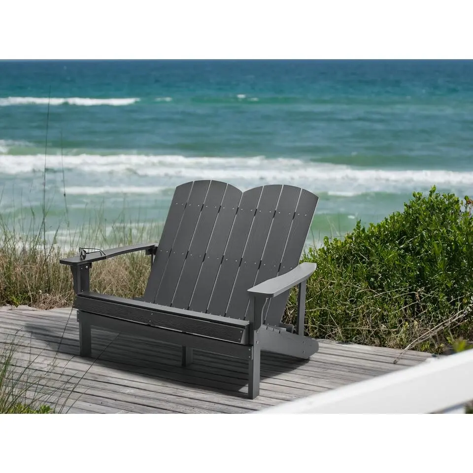 ADIRONDACK - Tuinbank - Donkergrijs - Kunsthout