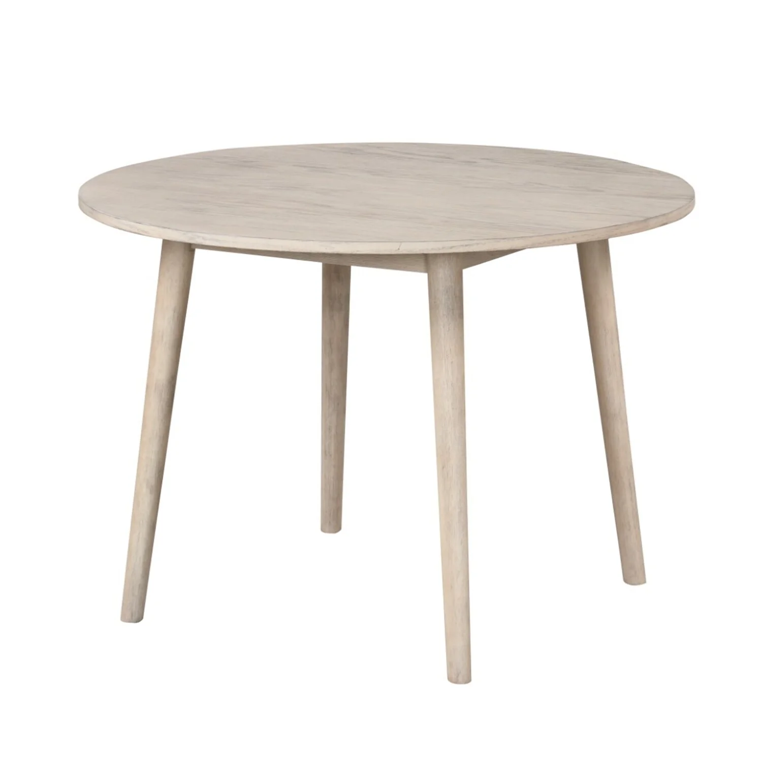 Round Wooden Dining Table with Shaker Legs