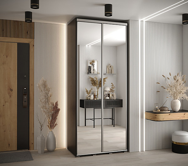 Armoire Davos 2 a portes coulissantes H. 235,2 x L. 110 x P. 45 2 portes