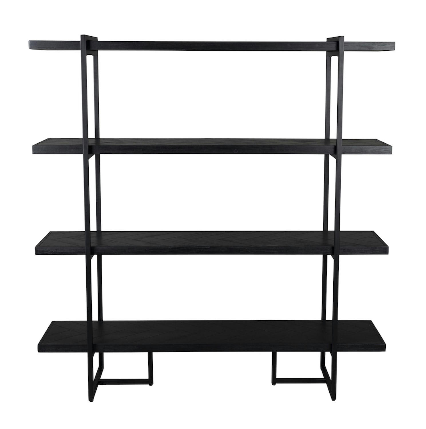 CLASS - Bibliothèque en bois et acier noir