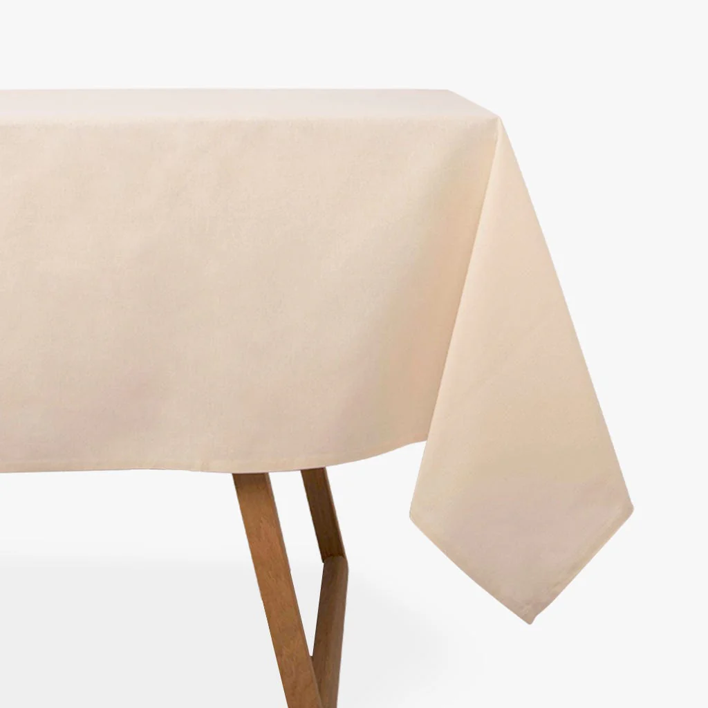 Toalha de Mesa Algodão Retangular Bege 4EVERYDAY